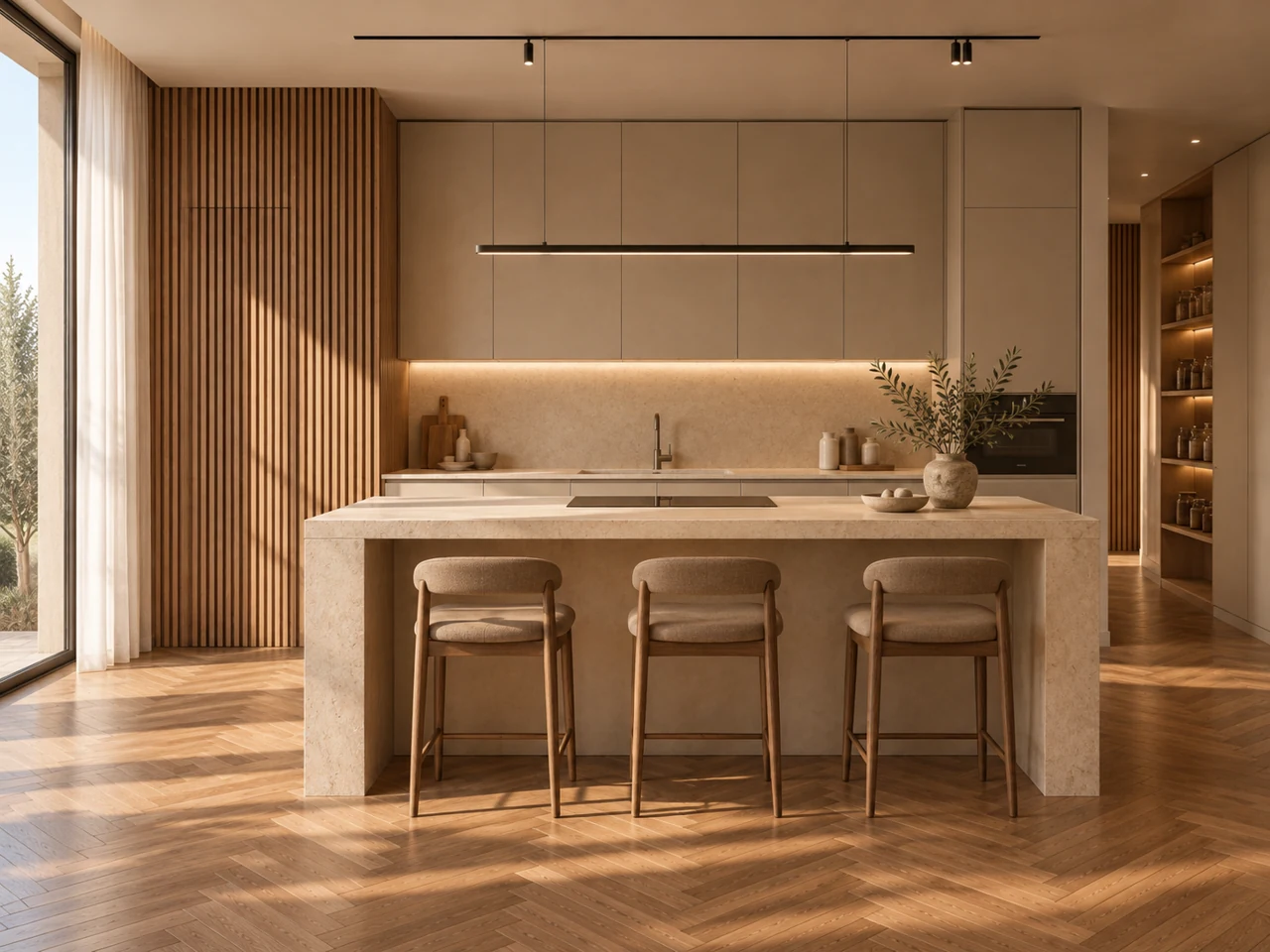 Kitchen · A continuous material language