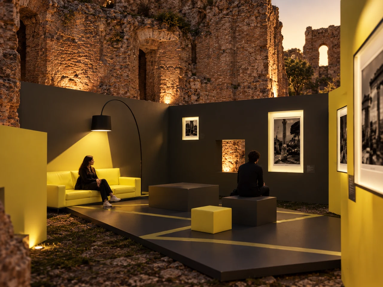 A moment of pause · The exhibition lounge