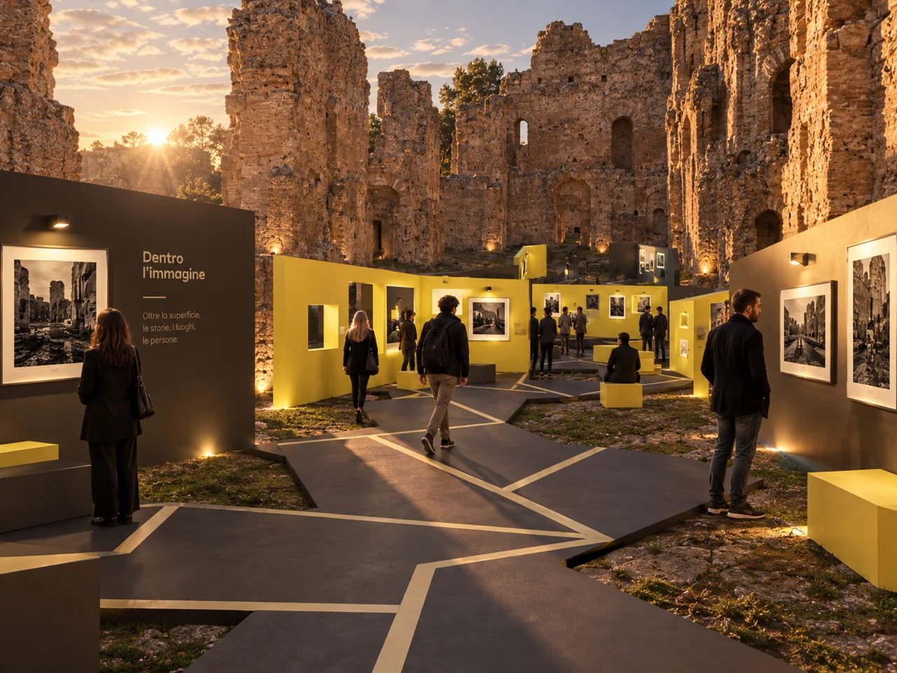 The visitor’s route · Moving through images and architecture