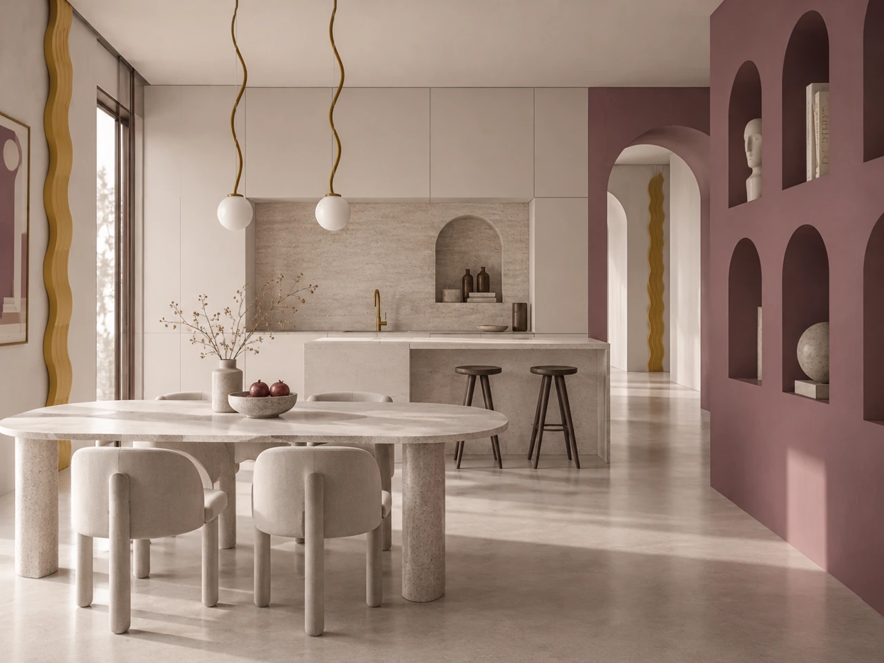 Kitchen & dining · Material, geometry and atmosphere